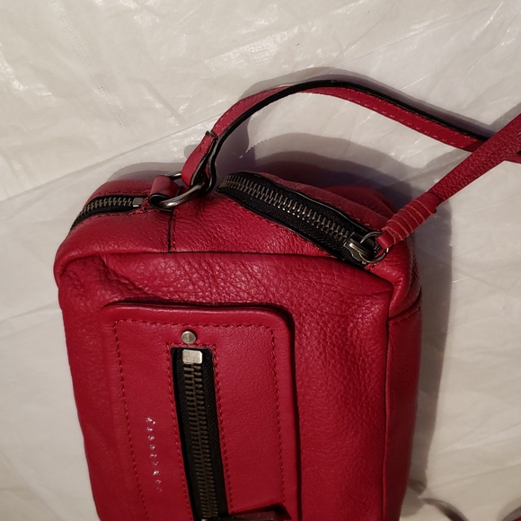 Sanctuary HERO New Leather Crossbody X-body Shoulder Handbag RED/Beet ๐HP๐ - Picture 13 of 13